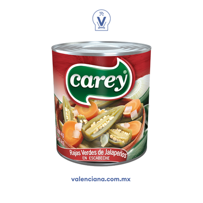 Chile Jalapeño en Rajas Carey 2.8 kg