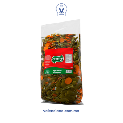 Chile Rajas de Jalapeño en Bolsa Carey 2.8 kg