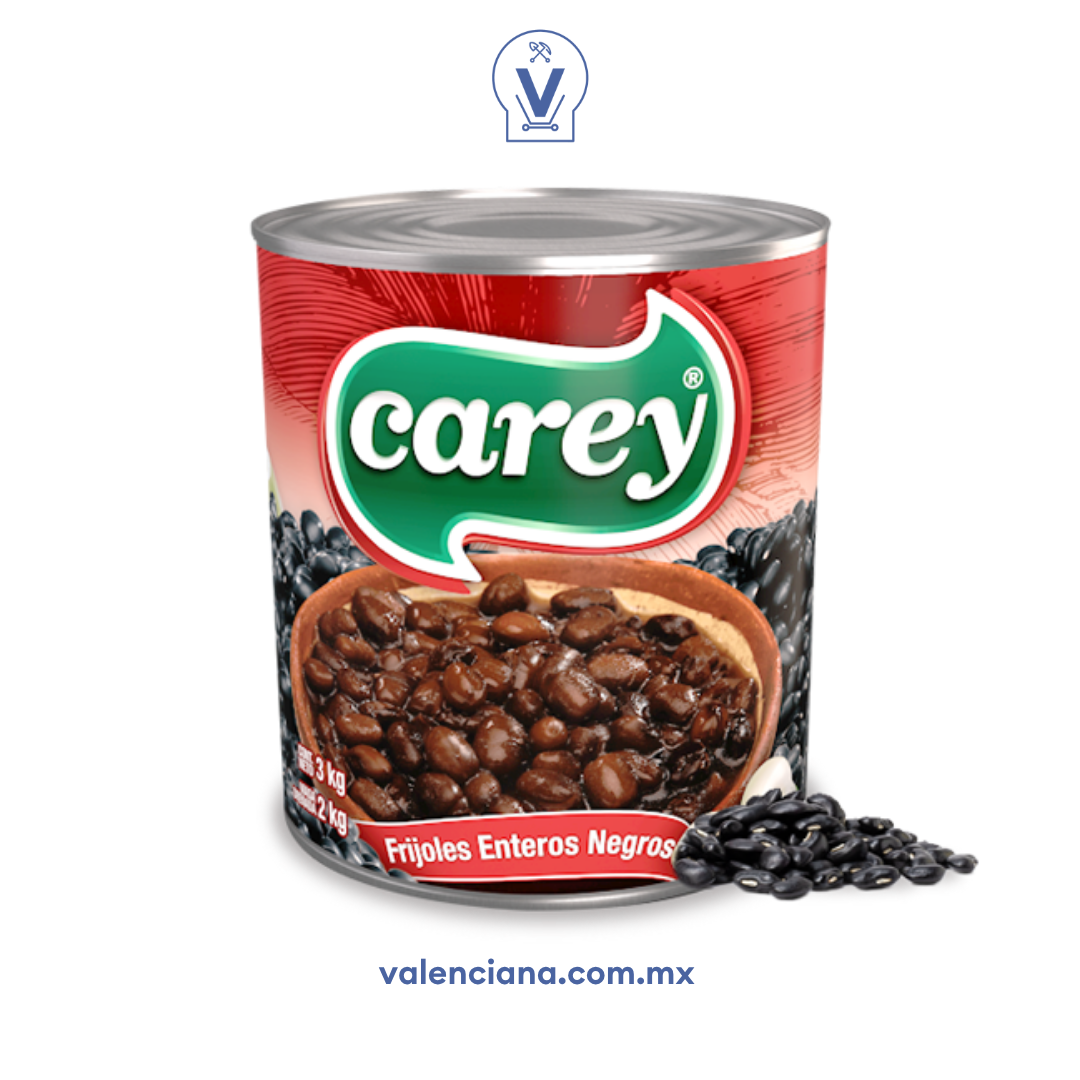 Frijoles Negros Enteros Carey 3 kg