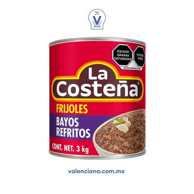 Frijoles Bayos Refritos La Costeña 3 kg