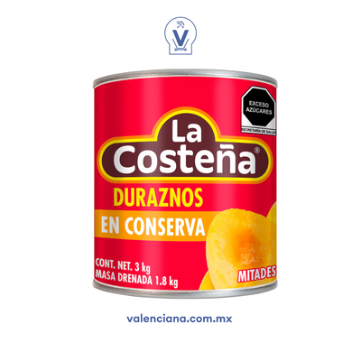 Duraznos en Mitades La Costeña 3 kg