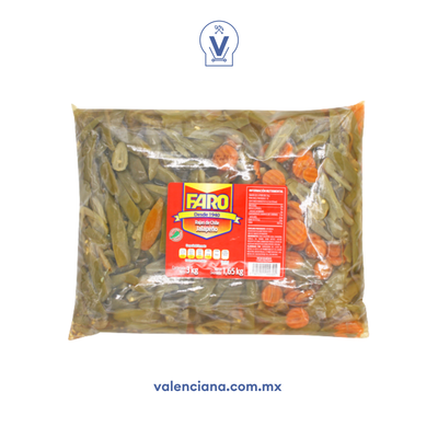 Chile Rajas en Bolsa Faro 3 kg