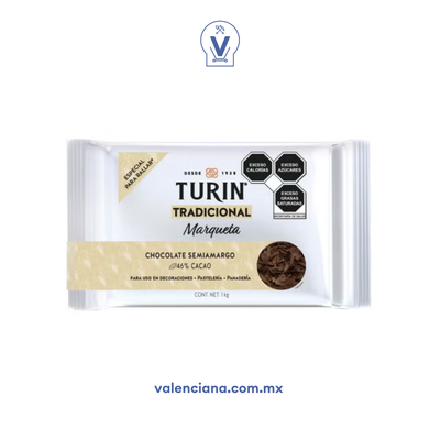 Cobertura de Chocolate Semi-Amargo Turin 1kg