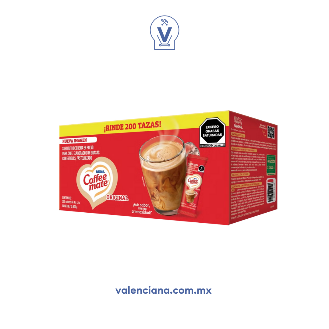 Crema para Café Coffee Mate 200 Sobres de 4 gr