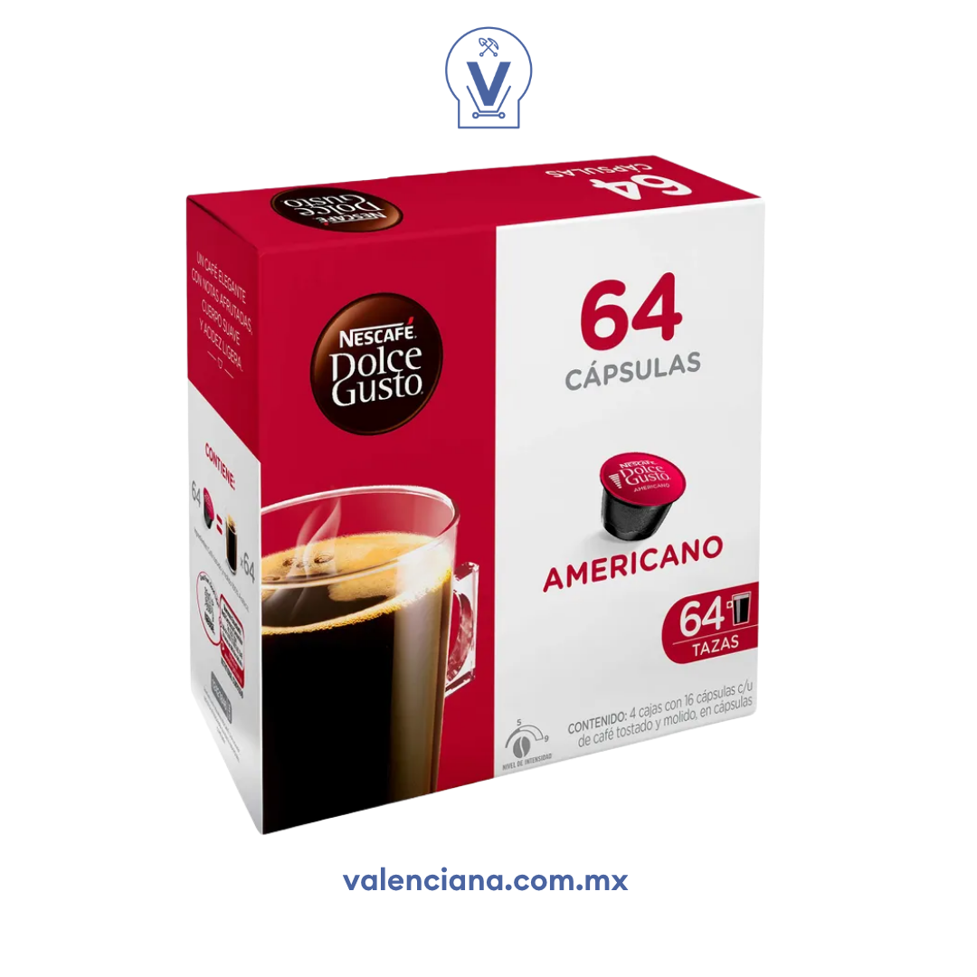 Capsula de Café Americano Nescafé 64 piezas