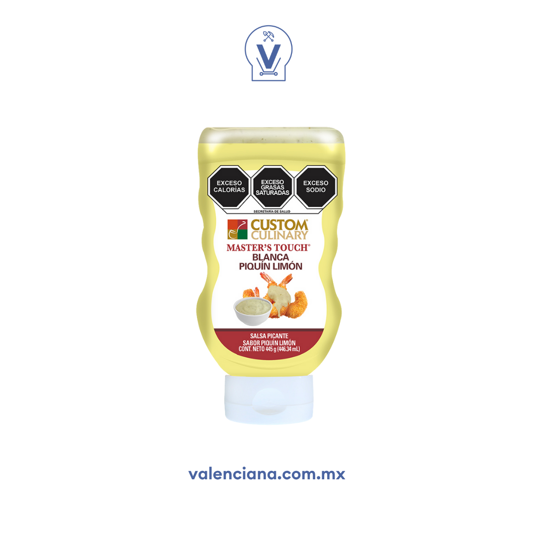 Salsa Blanca Piquín Custom Culinary 445 gr