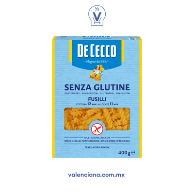 Pasta sin Gluten Fusilli De Cecco 400 gr