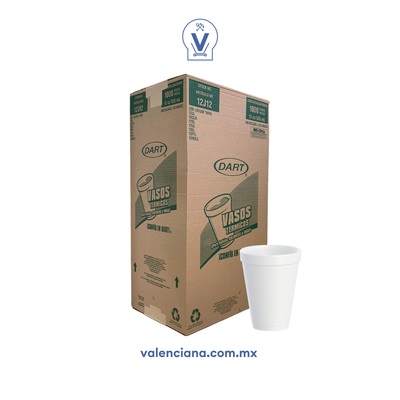 Vaso de Unicel Dart de 354 ml 25 piezas