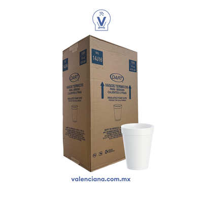 Vaso de Unicel Dart de 414 ml 20 piezas