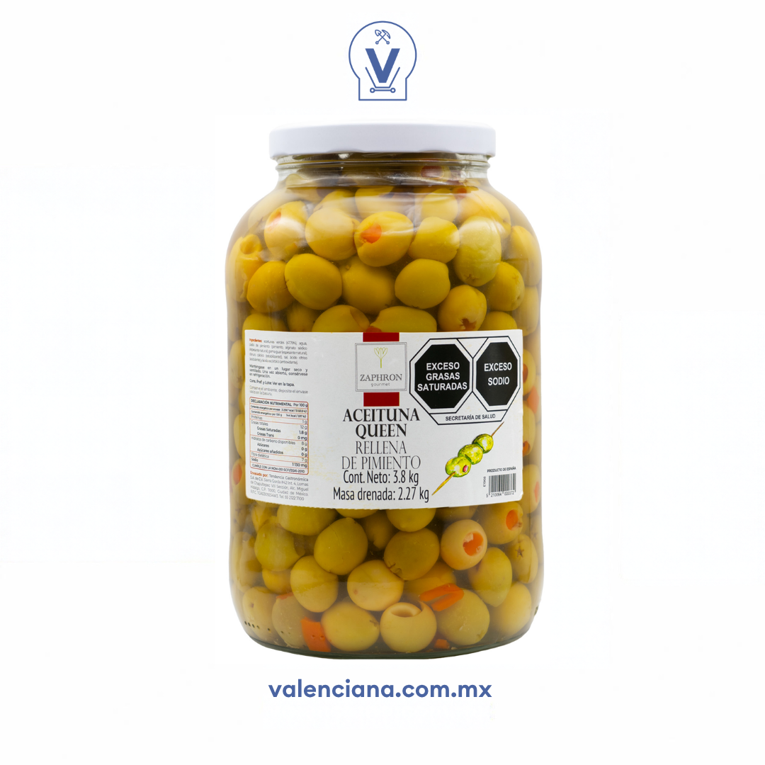 Aceitunas Queen con Pimiento Zaphron 3.8 kg