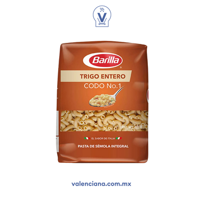 Pasta Integral Codo No. 1 Barilla 400 gr