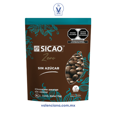 Chocolate Amargo sin Azúcar Sicao 1 kg
