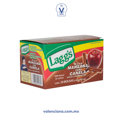 Té de Canela a la Manzana Lagg´s 24 Sobres de 1.5 gr