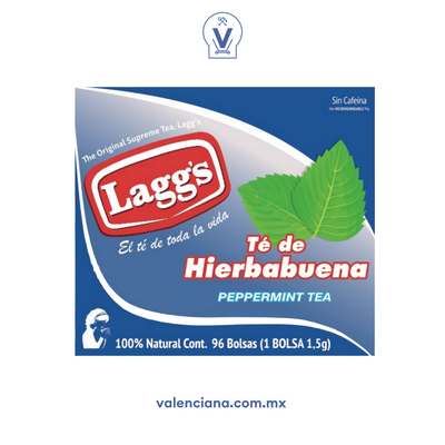 Té de Hierbabuena Lagg´s 96 Sobres de 1.5 gr