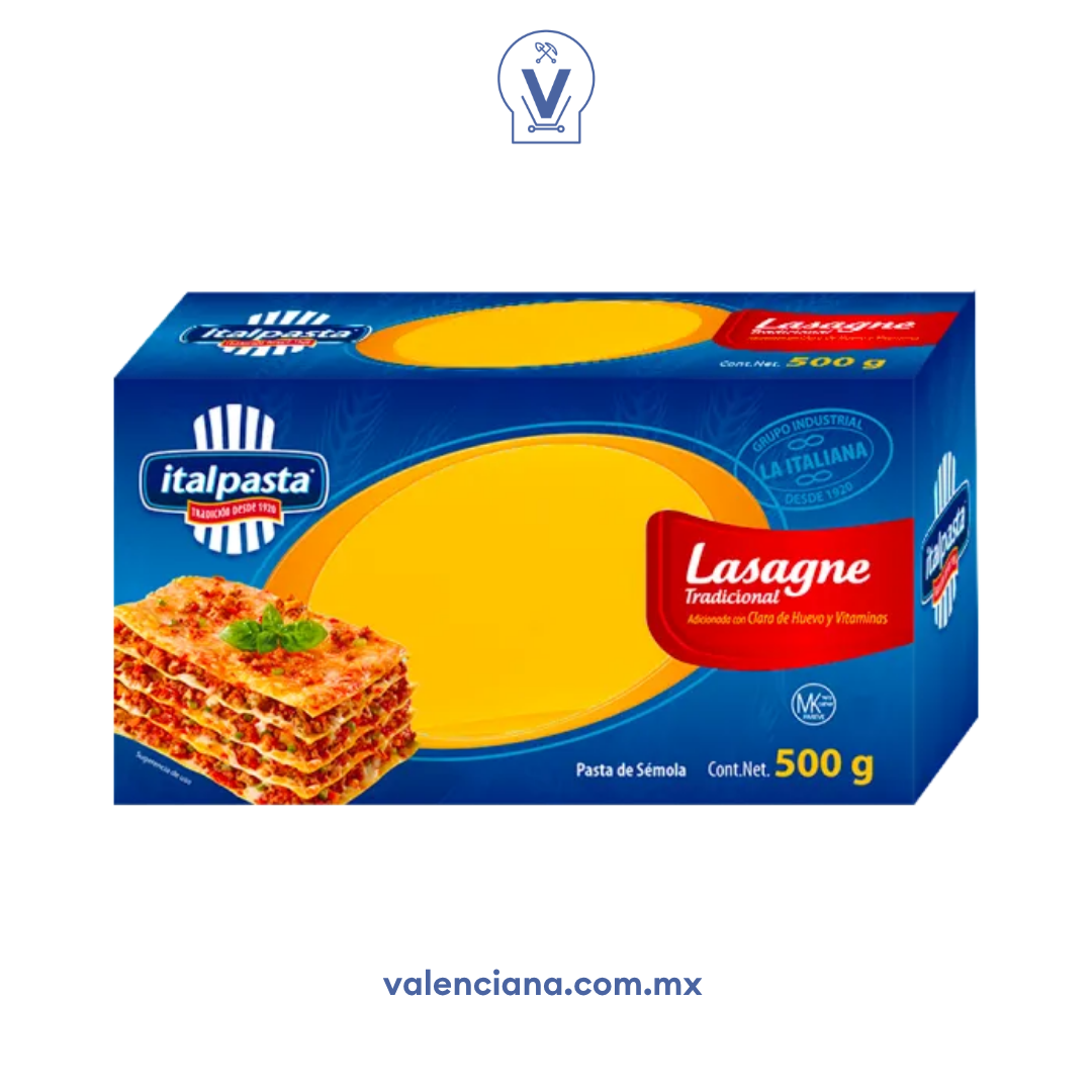 Pasta Lasagna Tradicional Italpasta 500 gr