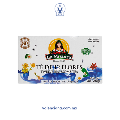 Té de 12 Flores La Pastora 25 Sobres de 1.41 gr