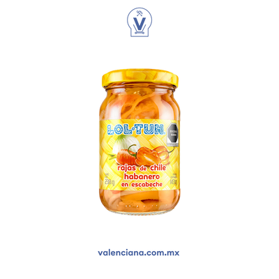 Chile Habanero en Rajas Lol-Tun 238 gr