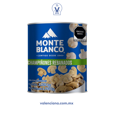 Champiñones Rebanados Monte Blanco 2.8 kg