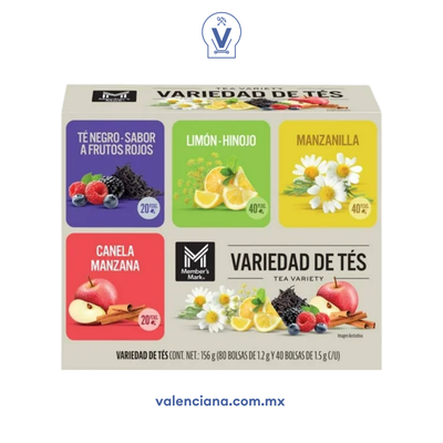 Té Surtido Member´s Mark 120 Sobres de 1.2 gr