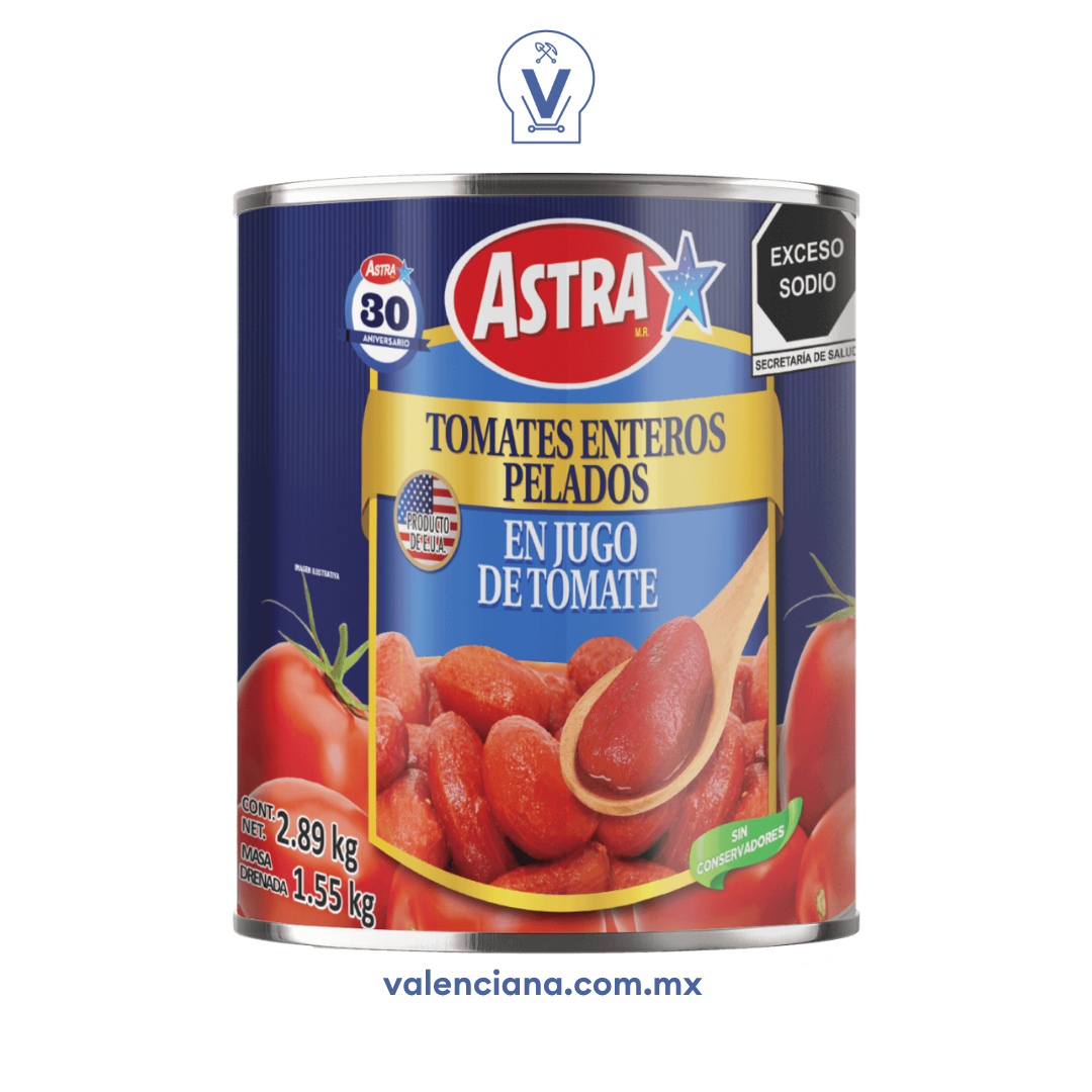 Tomate Pelado Astra 2.89 kg