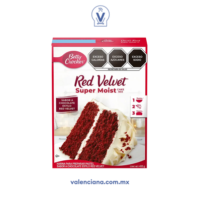 Harina para Pastel Red Velvet Betty Crocker 375 gr