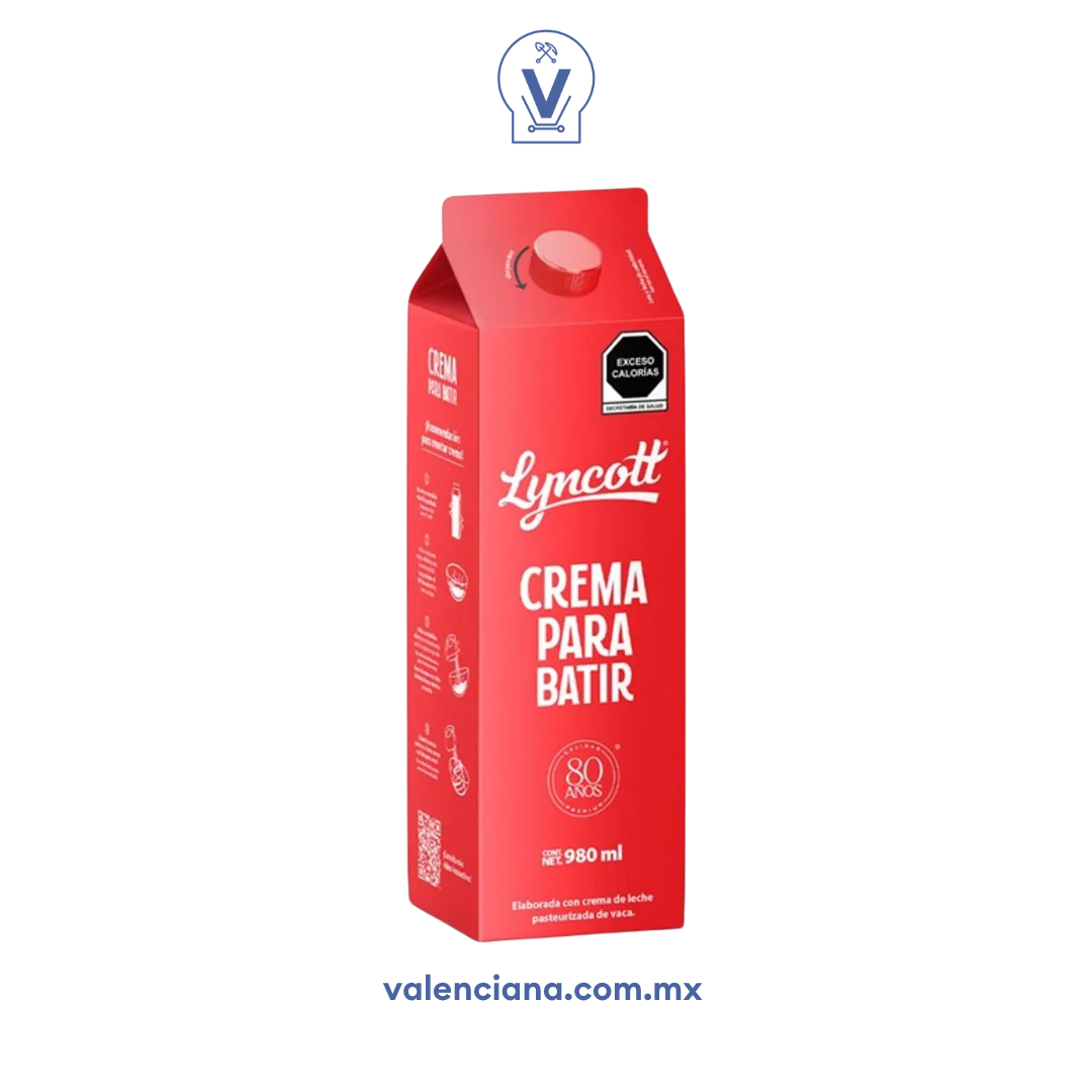 Crema Para Batir Lyncott 980 ml