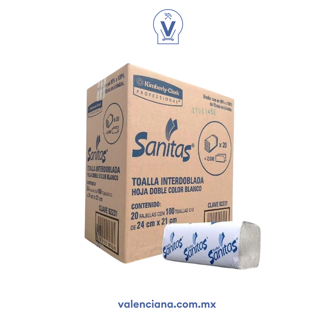 Toallas de Papel Sanitas 100 Piezas