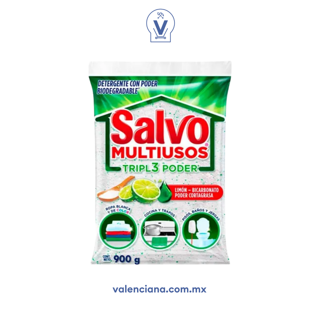 Detergente en Polvo Salvo 900 gr