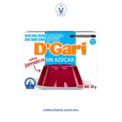 Gelatina de Jamaica sin Azucar D´Gari 2 Sobres de 10 gr