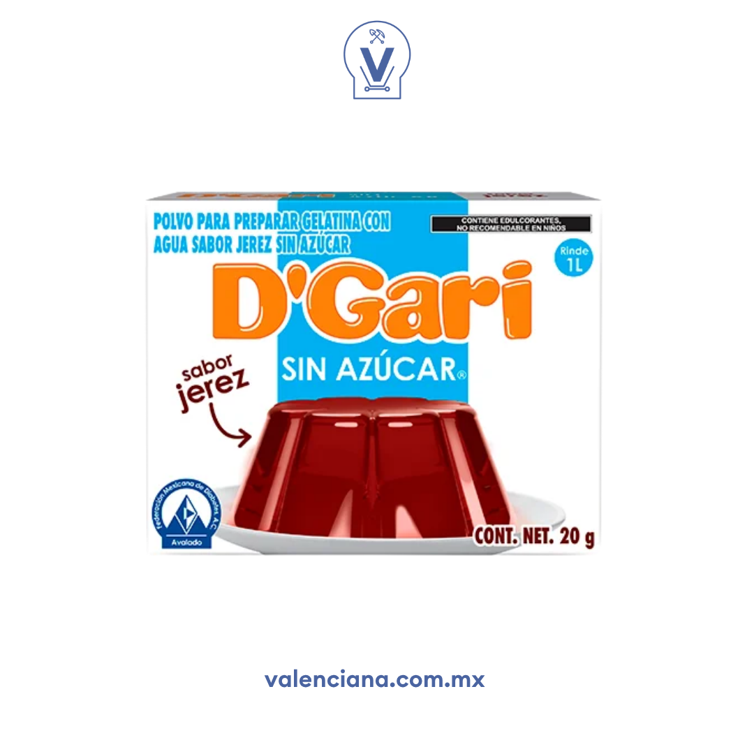Gelatina de Jerez sin Azucar D´Gari 2 Sobres de 10 gr