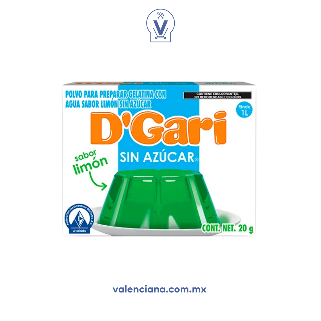 Gelatina de Limón sin Azucar D´Gari 2 Sobres de 10 gr