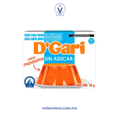 Gelatina de Mandarina sin Azucar D´Gari 2 Sobres de 10 gr
