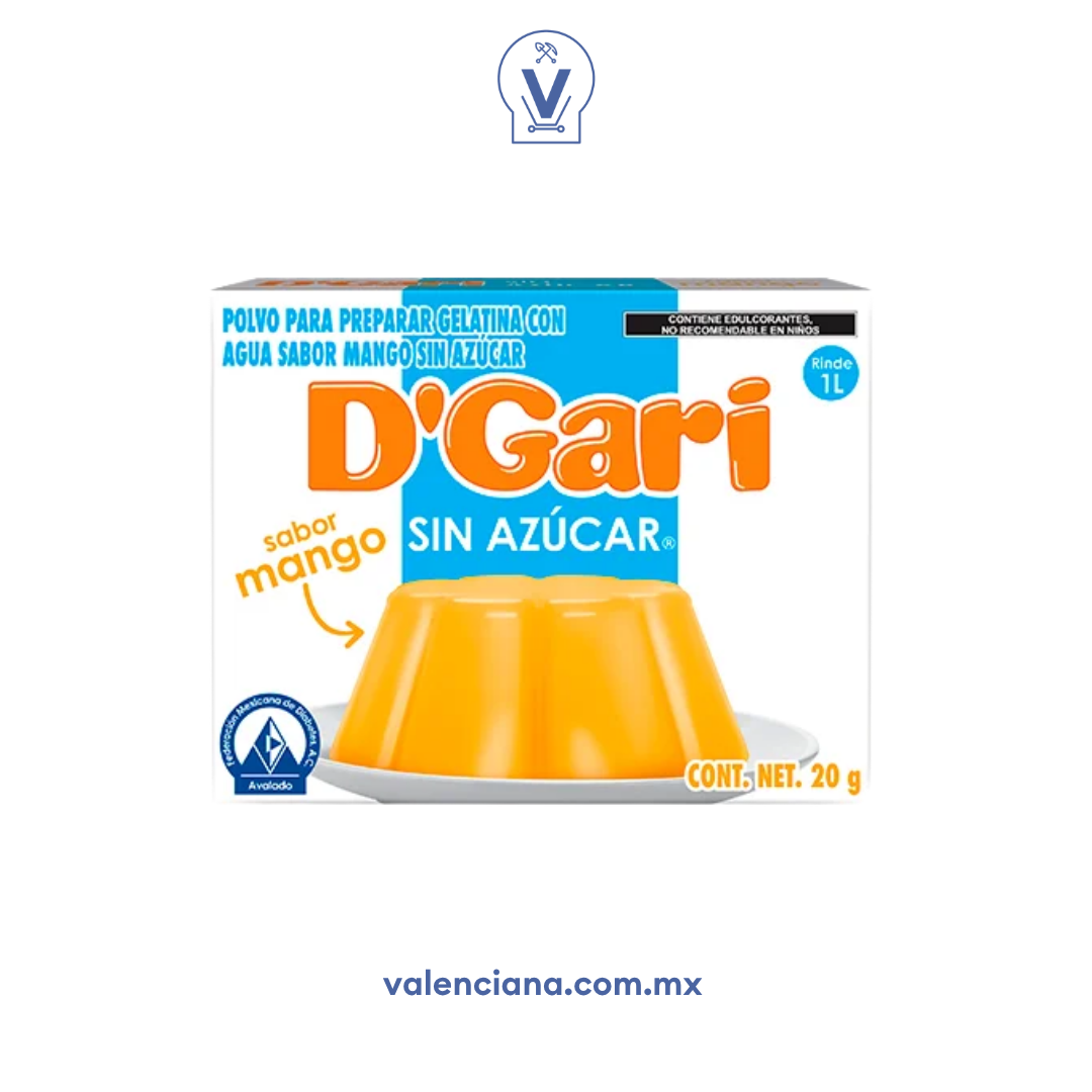 Gelatina Light de Mango D´Gari 2 Sobres de 10 gr