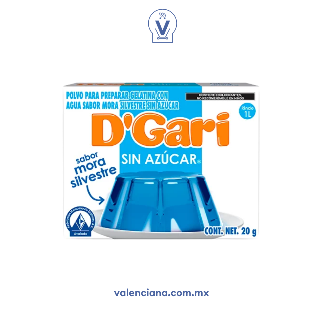 Gelatina de Mora sin Azucar D´gari 2 sobres de 10 gr