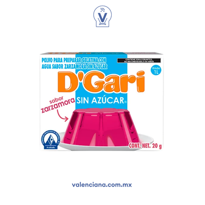 Gelatina de Zarzamora sin Azucar D´gari 2 sobres de 10 gr
