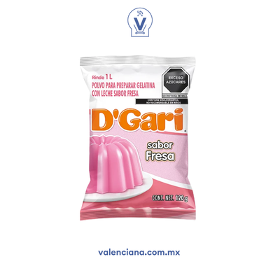 Gelatina de Fresa con Leche D´Gari 120 gr