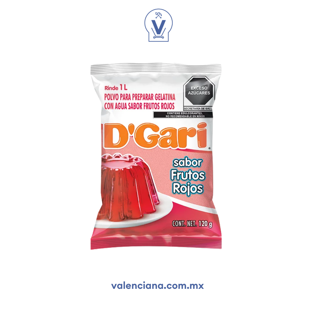 Gelatina de Frutos Rojos D´Gari 120 gr