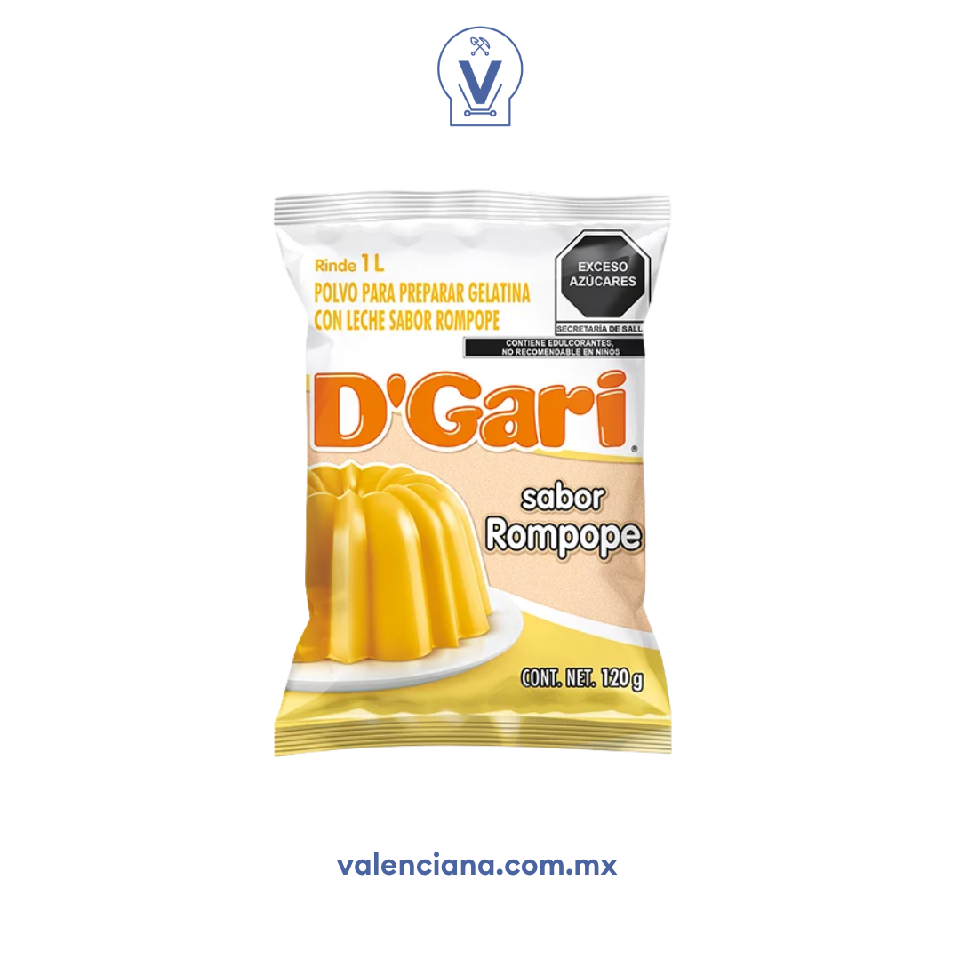 Gelatina de Rompope D´Gari 120 gr