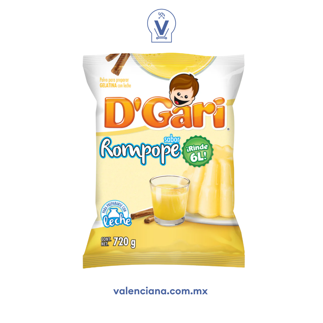 Gelatina de Rompope D´Gari 720 gr