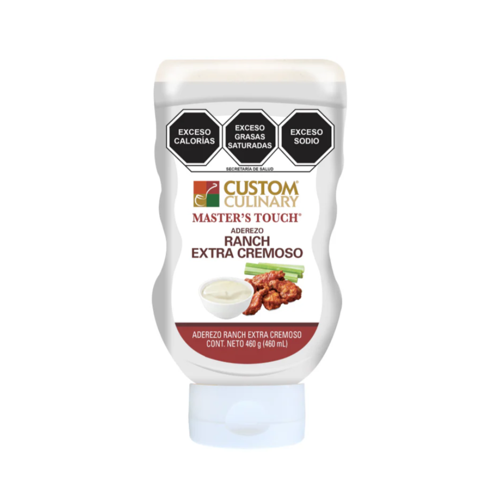 Aderezo Ranch Extra Cremoso Custom Culinary 460 gr