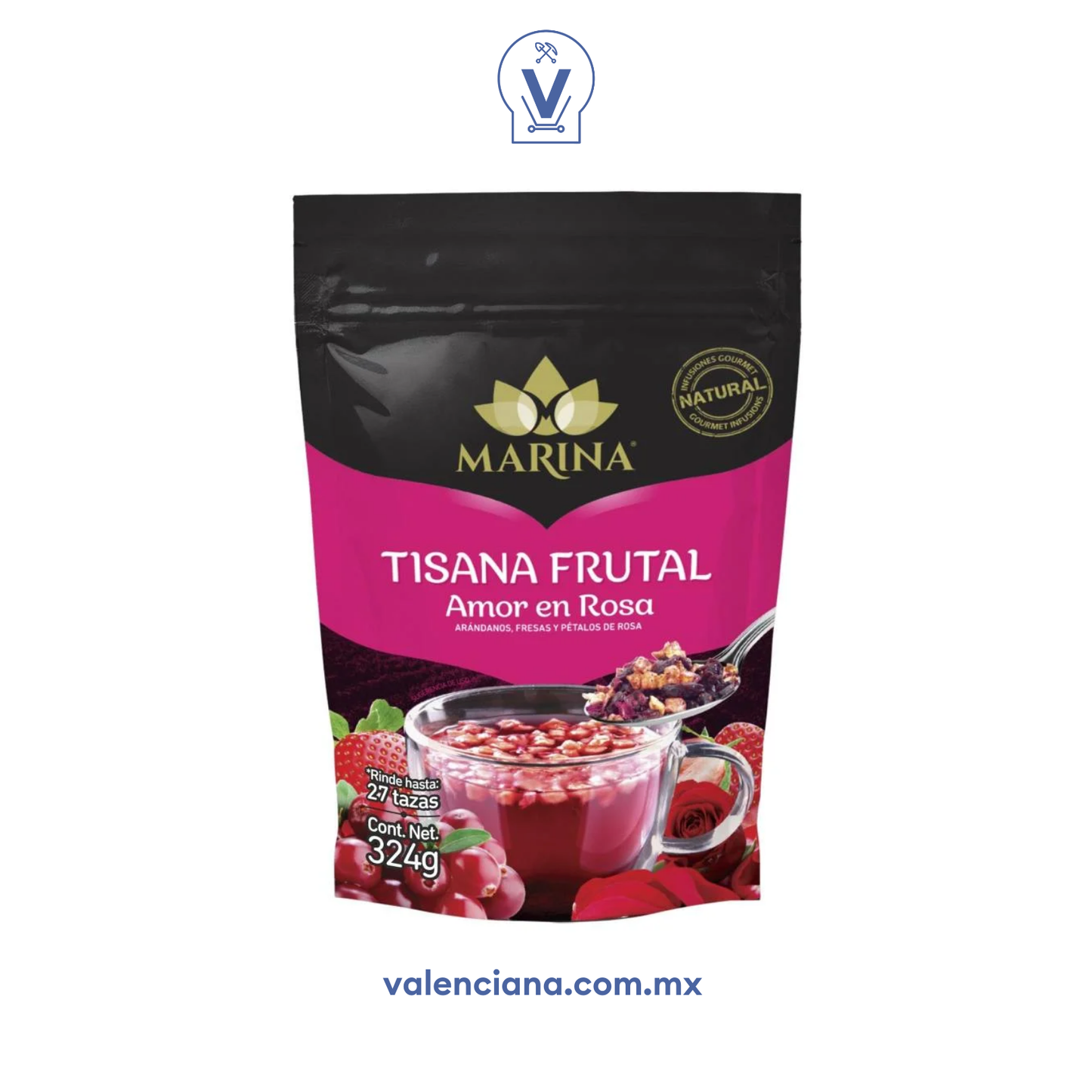 Tisana Frutal Amor en Rosa Marina 250 gr