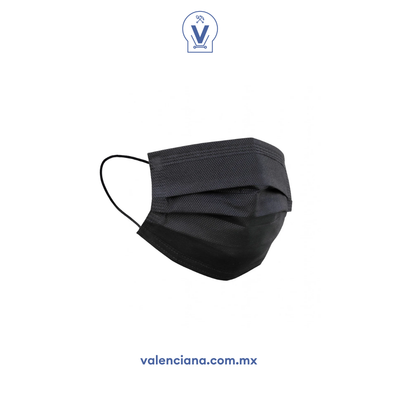 Cubrebocas Negro 50 Piezas