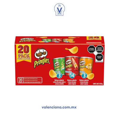 Papas Surtidas Pringles 20 Piezas de 40 gr