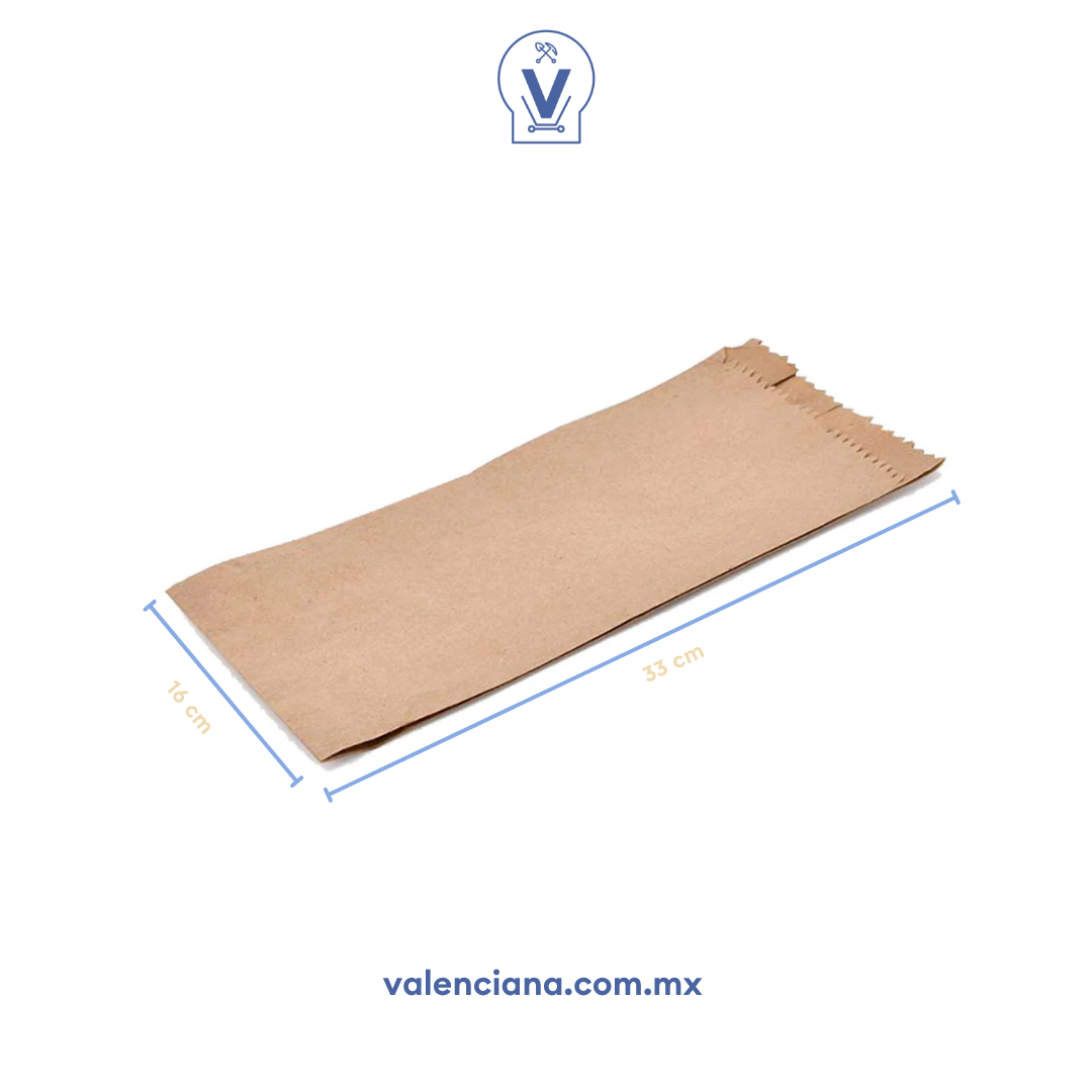Bolsa de Papel No.10 Paquete con 100 Piezas
