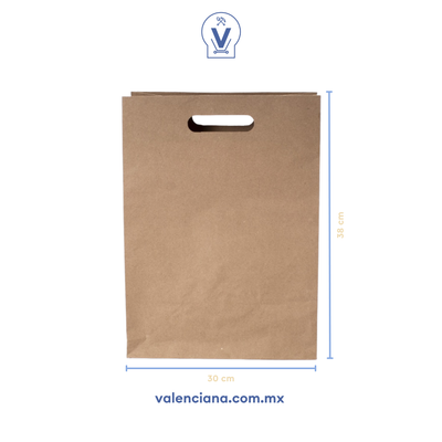 Bolsa de Papel con Asa Paquete con 100 Piezas