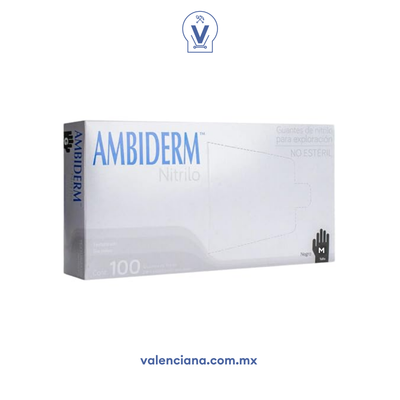Guantes de Nitrilo Medianos Caja con 100 Piezas