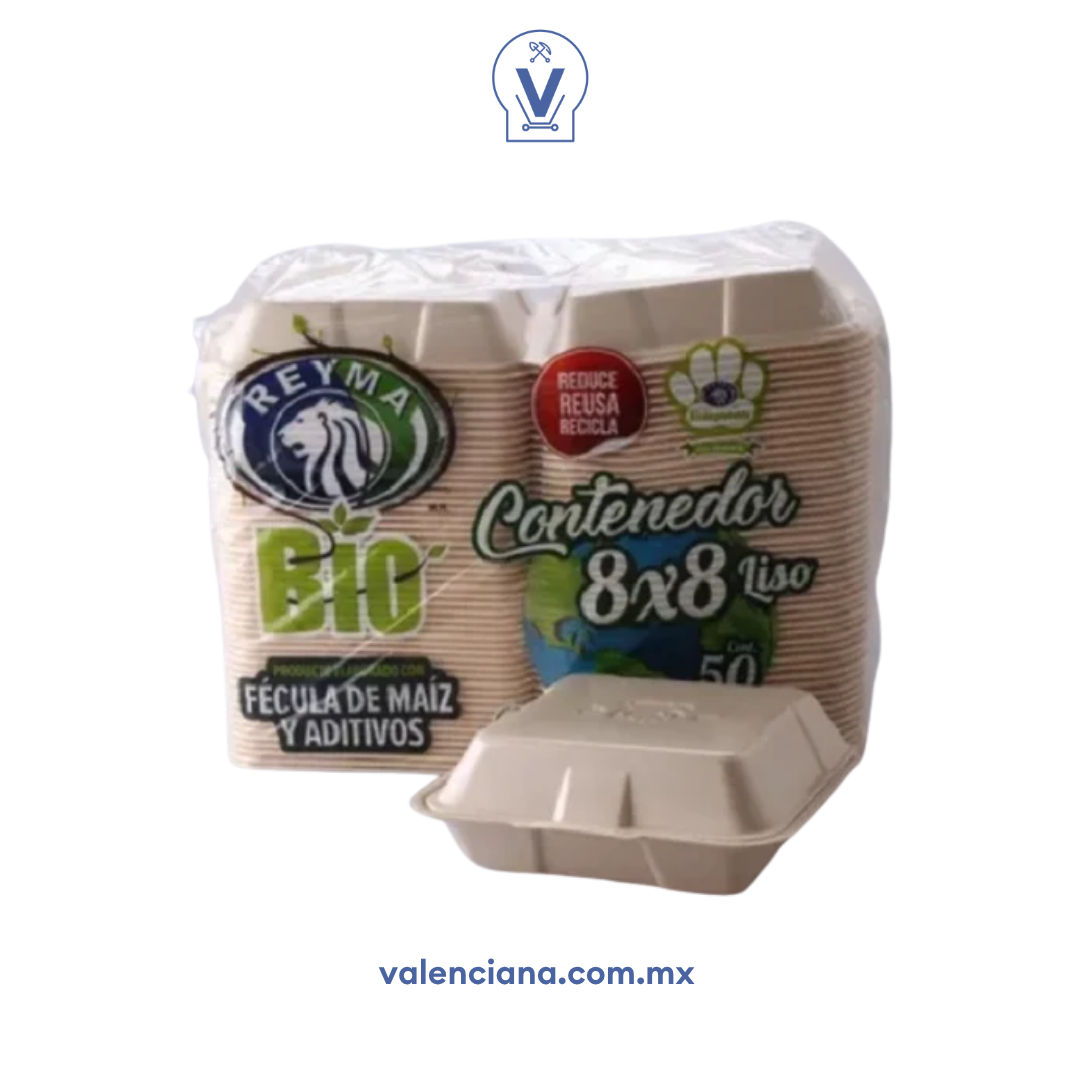 Contenedor Liso Reyma [8x8] Paquete con 50 piezas