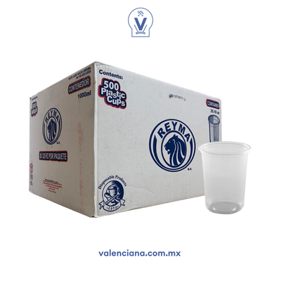 Vaso de Plastico de 1 lt Reyma Paquete con 25 Piezas