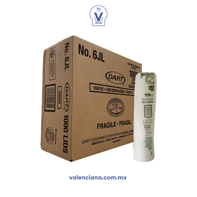 Tapa de Plastico Dart 6JL 10 Paquetes con 100 Piezas