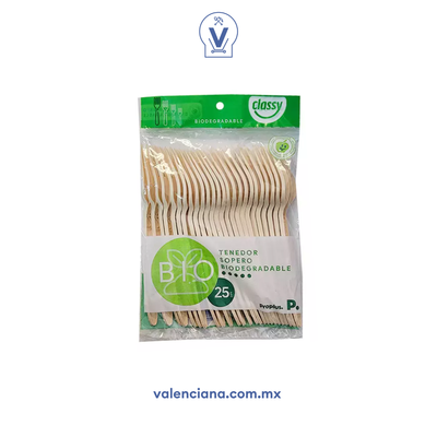 Tenedor de Plastico Paquete con 25 Piezas